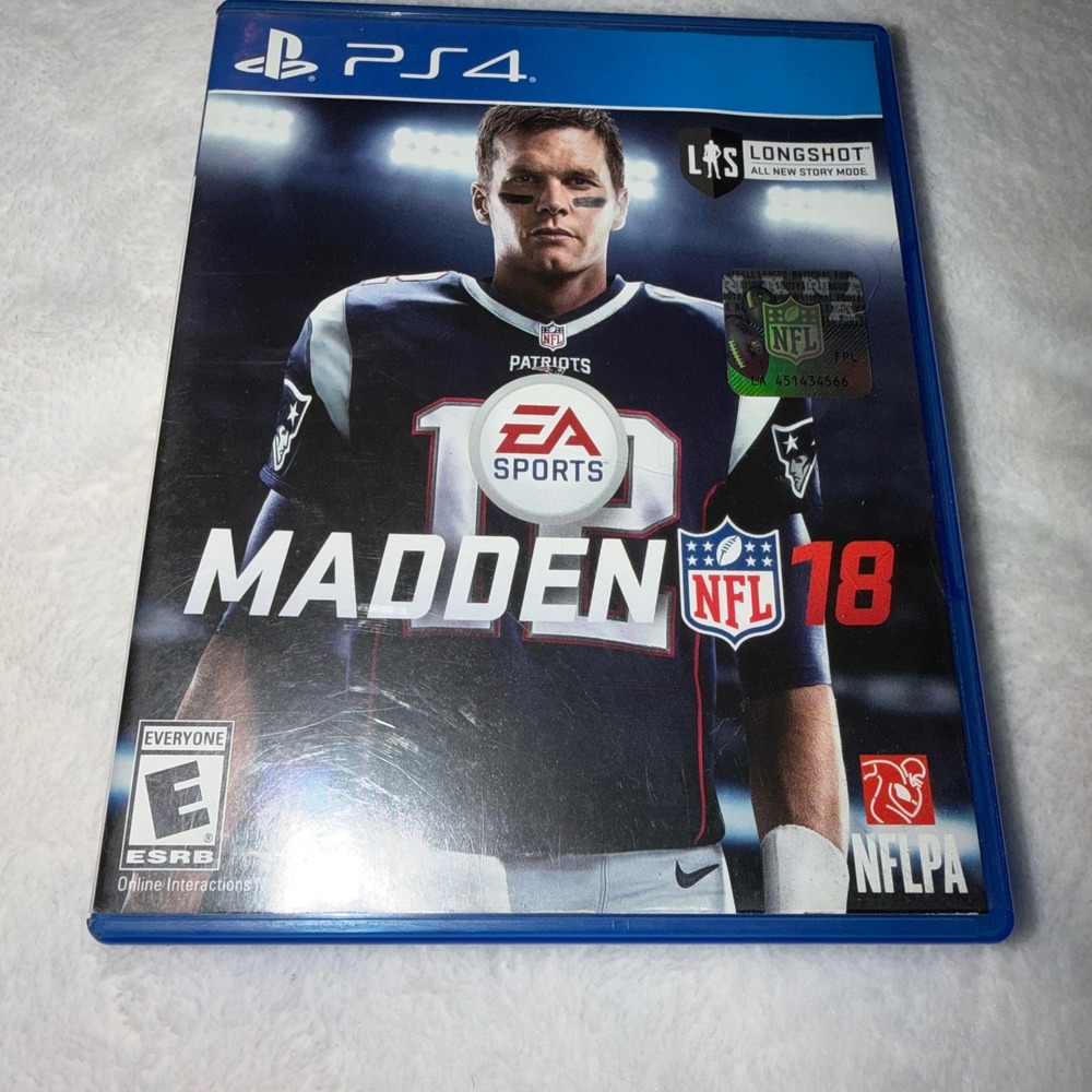 Madden‎ NFL 18 Sony PlayStation 4 PS4 EA Sports Tom Brady Patriots Football Game
